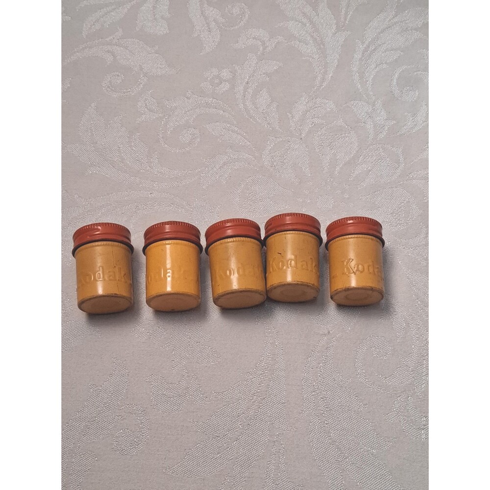 Vintage Kodak Film Canister Yellow & Orange